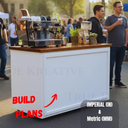 DIY Large Folding Coffee Cart Build Plans | Mobile Espresso Bar & Market Stall PDF