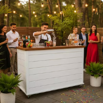 6FT Portable Folding Liquor Bar - Complete Build Plans - Mobile Bartender Bar