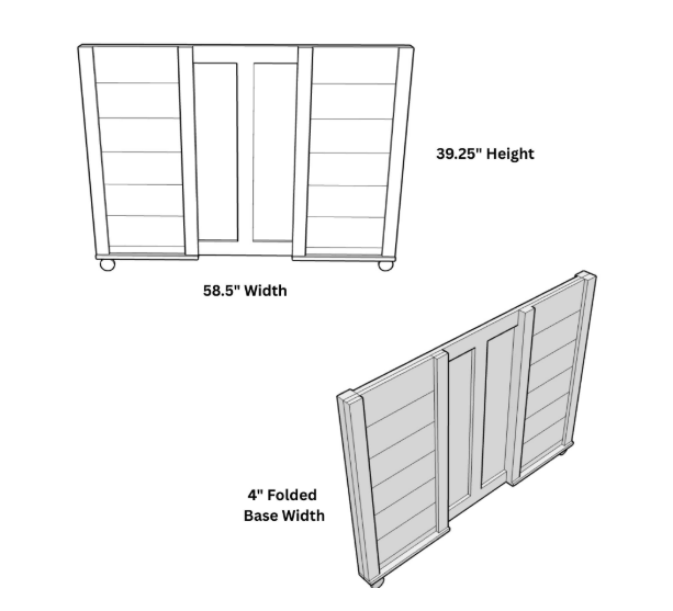 Portable Folding Liquor Bar - Complete Build Plans - 5 Foot Length - Mobile Bartending Bar