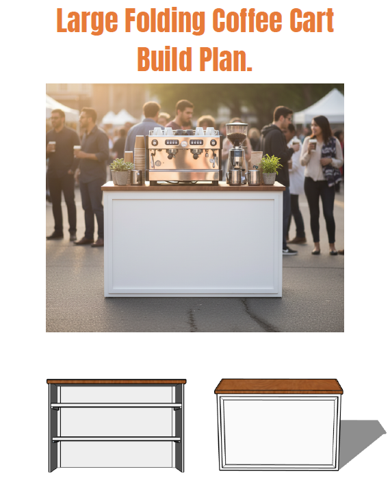 DIY Large Folding Coffee Cart Build Plans | Mobile Espresso Bar & Market Stall PDF